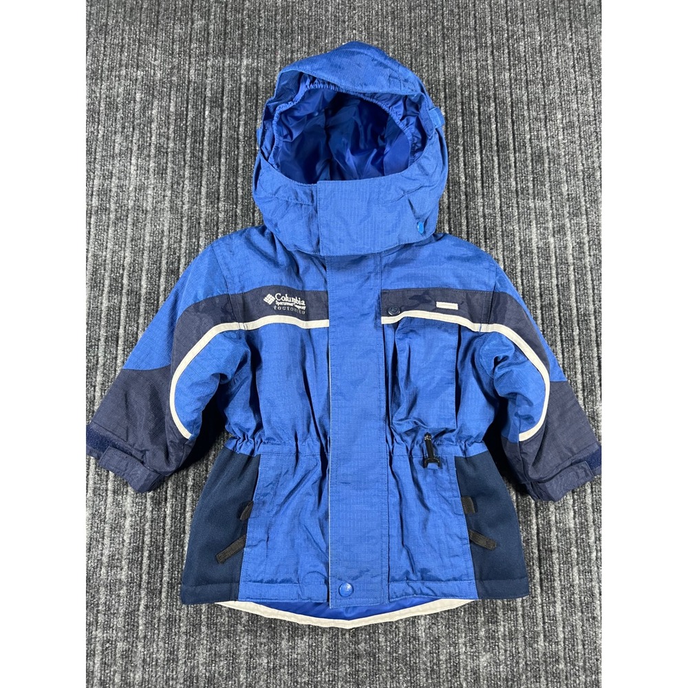 COLUMBIA Tectonite Winter Parka Kids 3T Blue Heavy Coat Hooded Insulated Snow